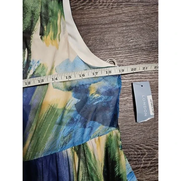 London Times Tiered Layered Mesh Sleeveless Dress XL NWT - Picture 9 of 13